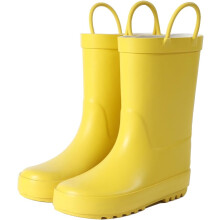 Kinder-Regenstiefel – Wasserdichte Gummi-Regenstiefel für Kleinkinder, Mädchen und Jungen, mit lustigen Mustern und praktischen Anziehschlaufen