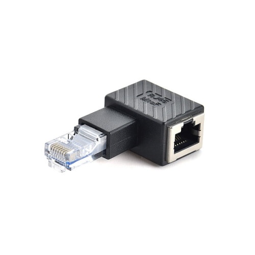 Προσαρμογέας Ethernet 90 μοιρών RJ45 αρσενικό σε θηλυκό