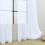 White Polyester Semi-Sheer Curtains 83x52 in Rod Pocket 4