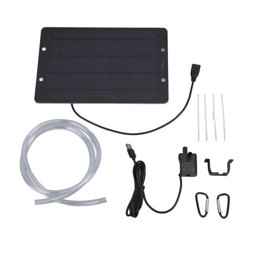 Ηλιακή αντλία σιντριβανιού Kit6V10W Πάνελ USB για μπάνιο πουλιών, λίμνη κήπου, πισίνα 1