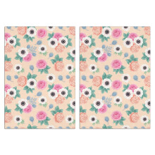 Conjunto de 2 panos de prato com estampa floral Pioneer Flower, divertidos, em microfibra, 45,7 cm x 66 cm.