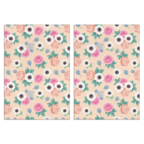 Πακέτο 2 πετσετών κουζίνας με floral print 18x26in