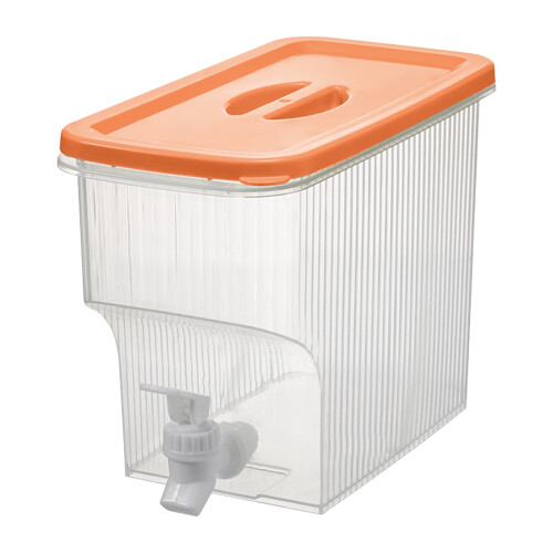 Distributeur de boissons étanche de 3,9 L avec robinet, orange
