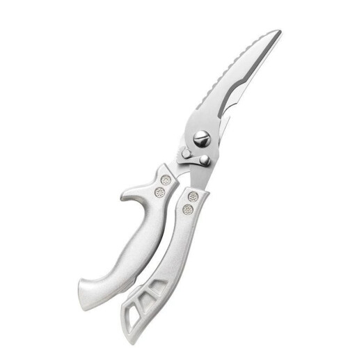 Stainless Steel Kitchen Scissors – Automatic Rebound, Multifunctional (Bottle Opener), Ergonomic Handle, Compatible with All Kitchen Tasks 1