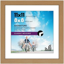 Quadratischer Bilderrahmen (11x11 Zoll) mit bruchsicherem Glas – Verwendung als 8x8-Zoll-Rahmen mit Passepartout oder 11x11-Zoll-Rahmen ohne