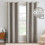 Cortinas de linho blackout cor taupe com ilhós, 42x84 polegadas (2 painéis) 1