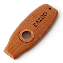 Wood KAZOO with Five Membrane Flute Diaphragm Mouth Kazoos Musical Instruments
