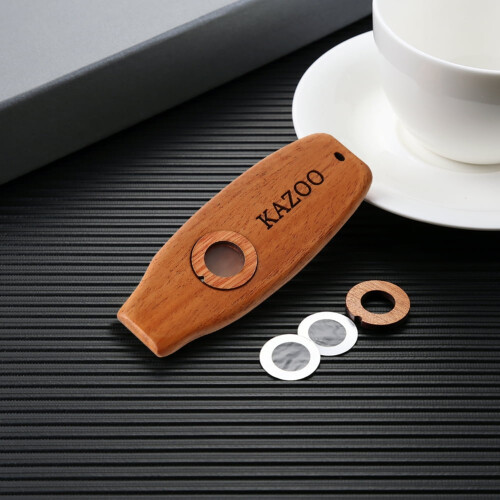 Ξύλινο KAZOO με πέντε μεμβρανικά φλάουτα, διάφραγμα, στόμιο Kazoos, μουσικά όργανα 2