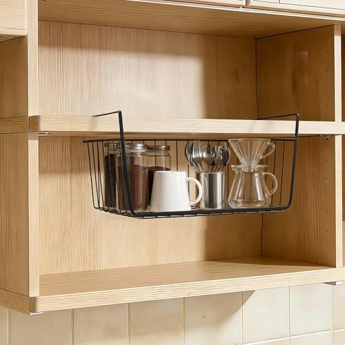 4-Pack Undershelf Wire Storage Baskets 2