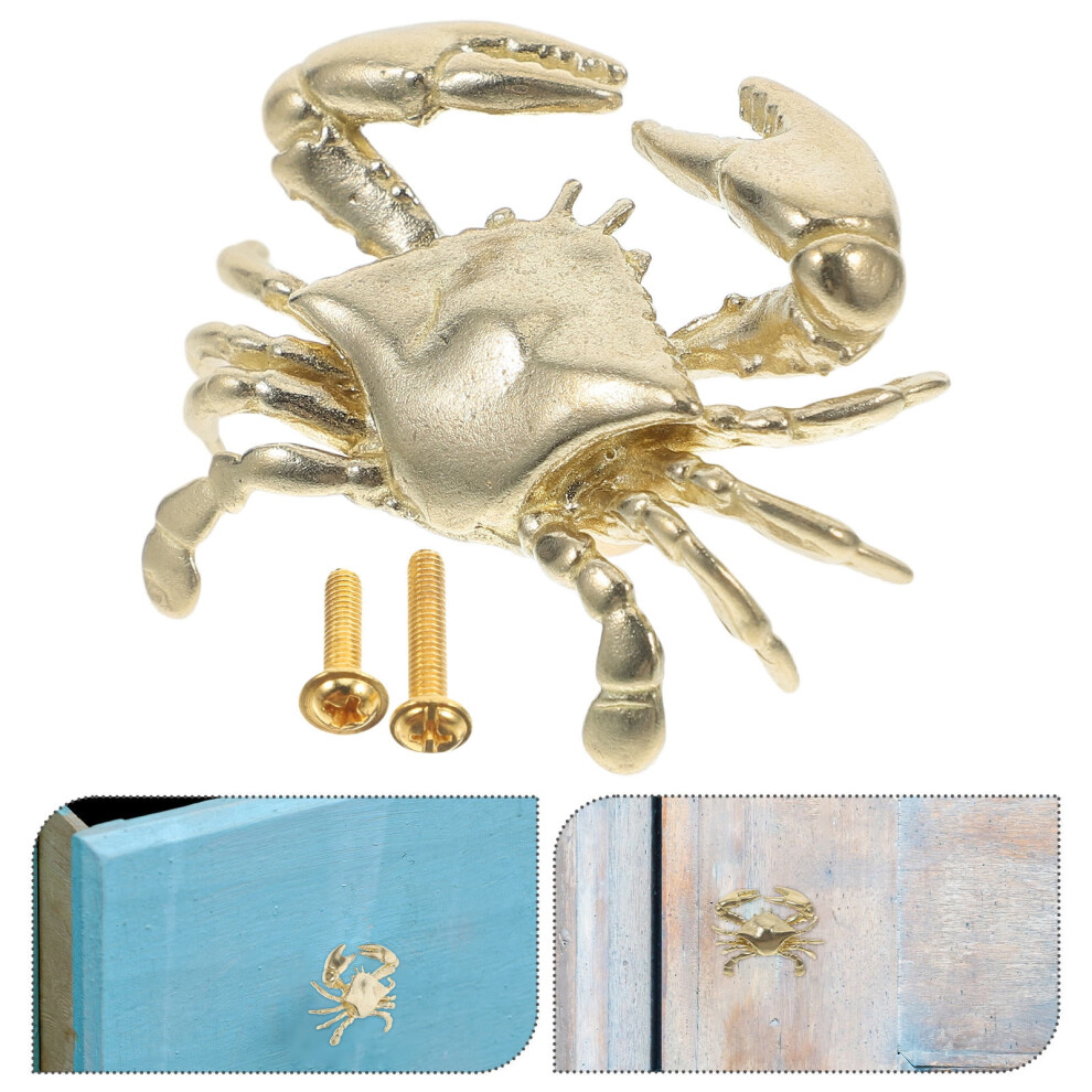 Brass Crab Door Handles Nautical Marine Style Cabinet Pull Hardware 9329345942549