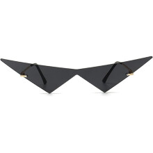 Ochelari de soare triunghiulari dintr-o singură bucată, fără ramă, pentru femei, ochelari de soare la modă cu lentile oceanice, ochelari de