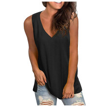 Camiseta sin mangas lisa informal para mujer, ropa de verano básica informal, camisola elegante, tops sin mangas para vacaciones 2025