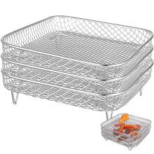 cooking rack 3Pcs Stainless Steel Air Fryer Dehydration Rack Grilling Stand for Air Fryer