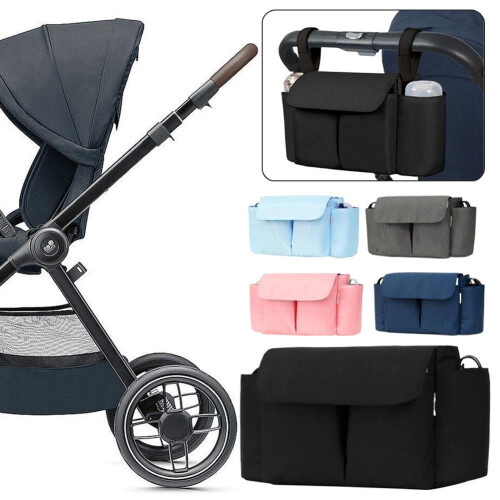 Multifunctional Waterproof Diaper Bag & Stroller Storage – Large Capacity, Lightweight, Compatible with Most Strollers 2