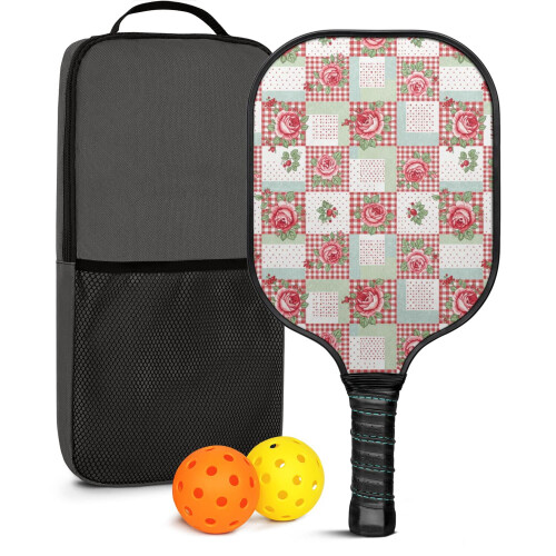 Σετ ρακέτες Pickleball με 2 μπάλες και τσάντα – Ρακέτες από fiberglass με λουλούδια,