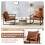 Modern PU Leather Accent Chair – Brown, Metal Frame 3