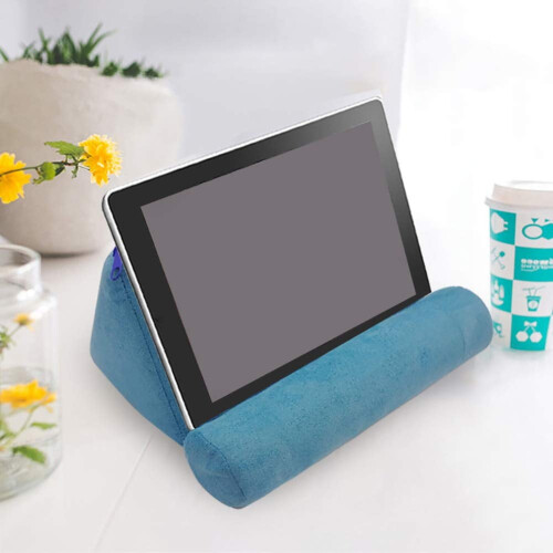 Support de tablette/coussin de lecture multi-angles pour lit et canapé, bleu 1