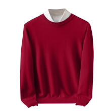 Men's Fashion High Neck Sweater Fall Winter Casual Solid Color Thermal Warm Knitted Pullover Top Men's Sweaters(Wine#1,XL)