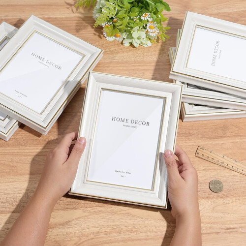 6 Pack 8.9 x6.9 in Wooden oto Frame Stand Box Frames Small Shadow Display Case Picture Frames Shadow Box Set 2