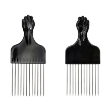 Hair Comb Picks Pick Metal Fist Styling Afro American Hairdressing Wide Tooth Male Rake Detangling Salon