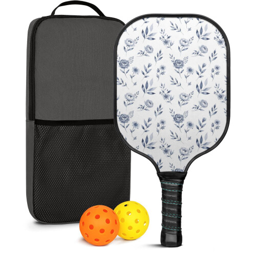 Σετ ρακέτες Pickleball με 2 μπάλες και τσάντα – Ρακέτες από fiberglass με λουλούδια,