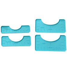 Reusable Clothes Ruler Sky-Blue 4Set 10.2x4.5x0.2In