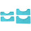Reusable Clothes Ruler Sky-Blue 4Set 10.2x4.5x0.2In 1