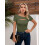 Γυναικείο T-shirt με κοψίματα και κοντό μανίκι, στενή εφαρμογή 4