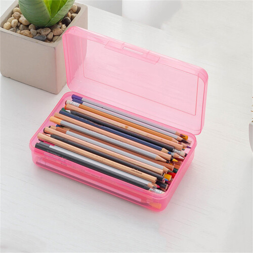 Clear Large Storage Box, Single Compartment, Snap-Tight Lid, Stackable Organizer for Office/Art Supplies 1