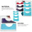 Reusable Clothes Ruler Sky-Blue 4Set 10.2x4.5x0.2In 6
