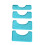 Reusable Clothes Ruler Sky-Blue 4Set 10.2x4.5x0.2In 5
