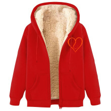 Manteau d'hiver zippé en polaire doublé sherpa pour femme