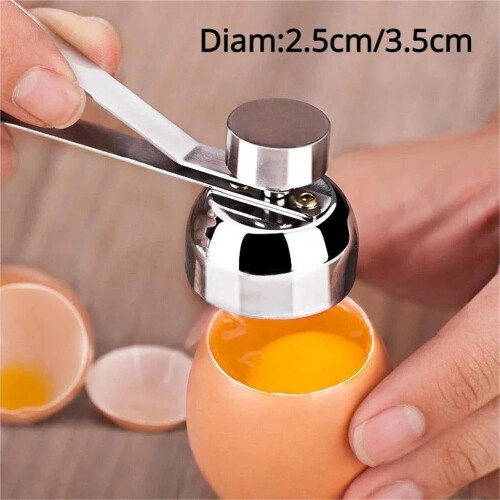 Stainless Steel Egg Cracker Tool 2.5cm Diameter for Clean Controlled Cracking in Kitchen 1