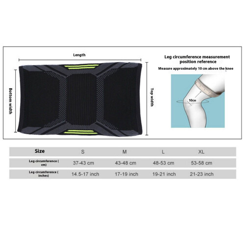 Nylon knee brace sleeve for joint compression support, one 1