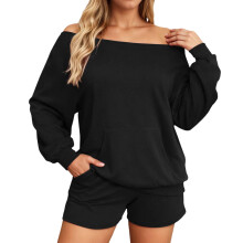 Sudaderas de otoño para mujer, cuello redondo, manga larga, estilo casual, ligeras, de color liso.