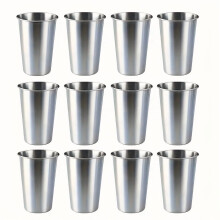 EASTIN 12-delige set geïsoleerde roestvrijstalen drinkbekers (495 ml)