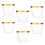 Gold Rimmed Clear Plastic Cups 9 oz 6 Pack 3