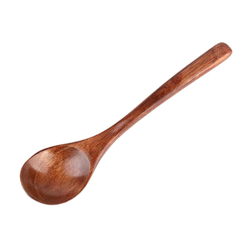 Conjunto de colheres de madeira natural – 1 colher para cozinhar e mexer 1