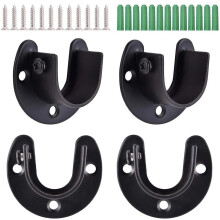 FRCOLOR Soporte de torre resistente para productos del hogar, fabricado en acero inoxidable, color negro, 1 juego.