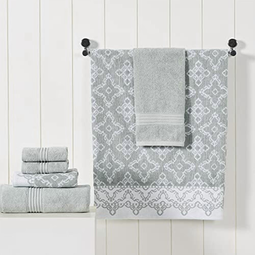 Ensemble de 6 serviettes 100 % coton peigné 1