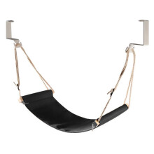 Apoio para os pés para usar embaixo da mesa (1 unidade), preto, 65 x 17 cm, ajustável, para adultos.