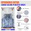 Sacos plásticos transparentes com cordão, 62 x 31 polegadas, 4 mil, pacote com 6 unidades. 4