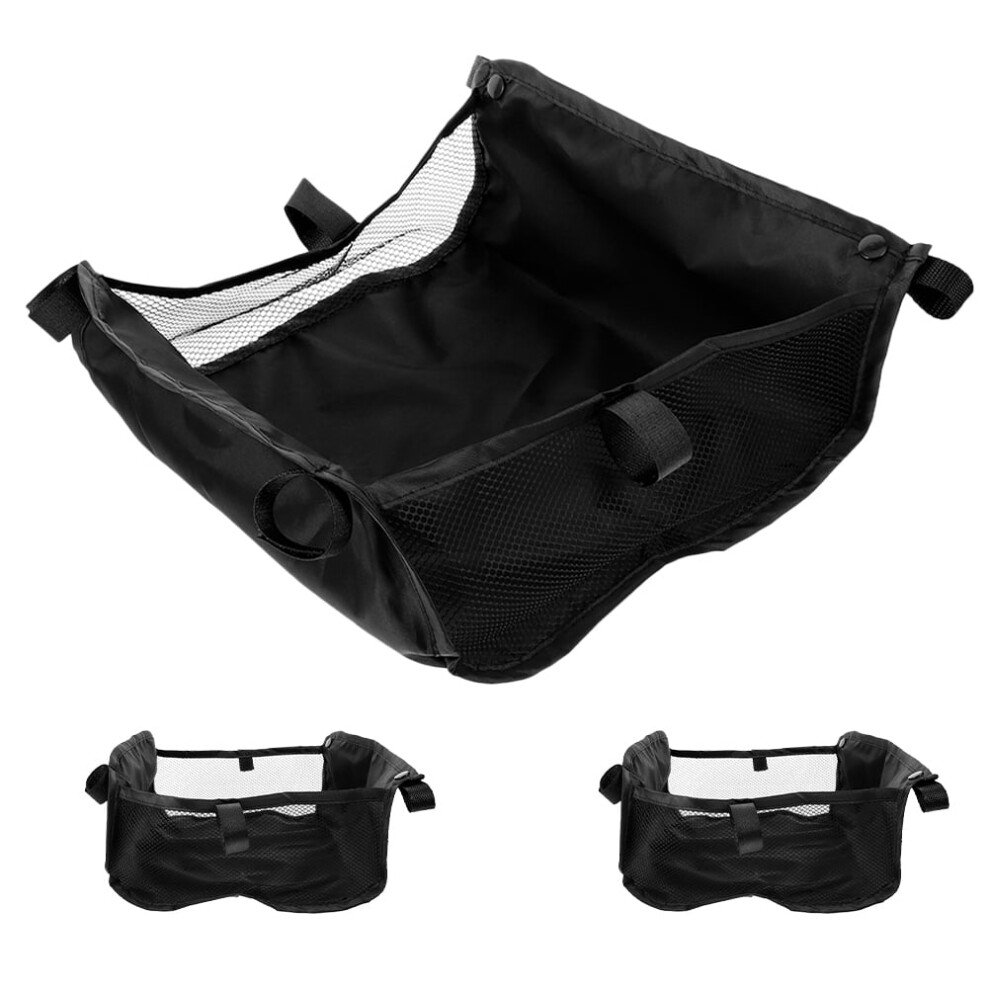 3pcs Stroller Basket Under Storage Basket Stroller Bottom Basket Organizer Baby Stroller Basket Replacement Stroller Net Bag