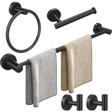 Ensemble de 10 accessoires de salle de bain en nickel brossé