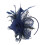 Κομψό καπέλο Fascinator με διακοσμητικά από ψεύτικο φτερό και πλέγμα, μαύρο 7