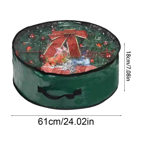 Wreath Storage Bag Green Plastic2Ft Waterproof Round 2