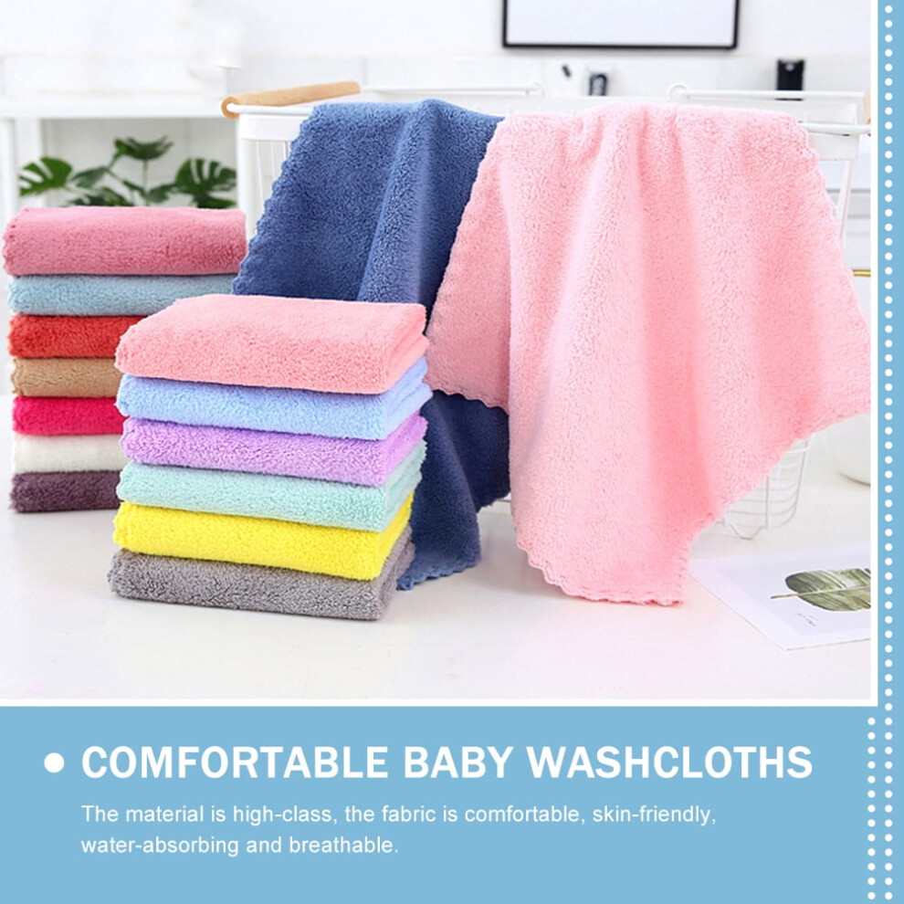 OUNONA 10 Pcs Kids Hand Towels Comfortable Baby Washcloths Cleaning Rag Child