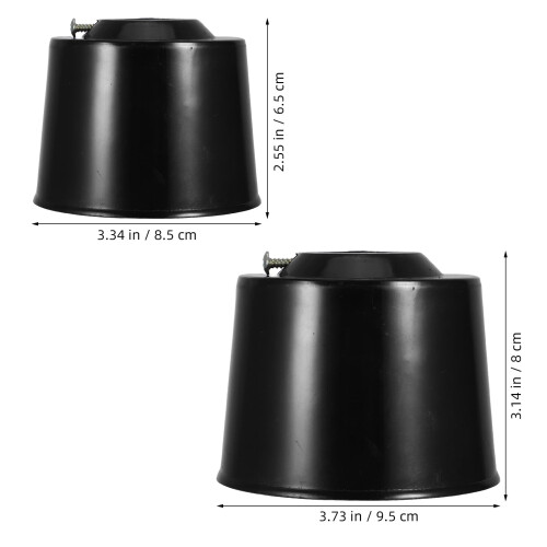 2 Pcs Ceiling Fan Accessories 9.50X9.50X8.00CM Black 1