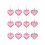 Heart Decorations Pink Hanging Ornaments 12pcs 3