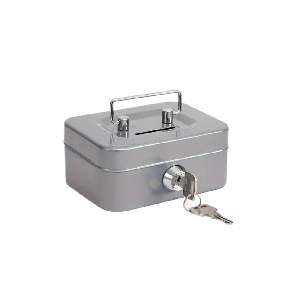 Metal Cash Box Mini Safe Lock Box Money Bank Metal Coin Bank Security Box Sturdy Cash Portable For Kids Coin Collection,Easy To Operate 9422877290994